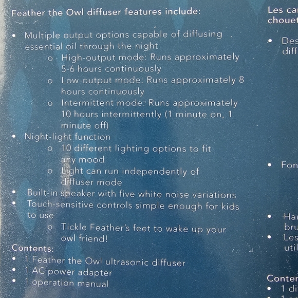 NEW Young Living Feather The Owl Essential Oil Diffuser Humidifier Wellness - Picture 9 of 11